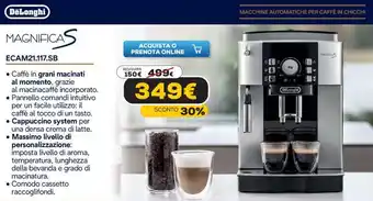 Euronics DeLonghi MagnificaS ECAM21.117.SB offerta