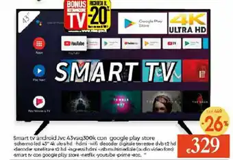 Galassia Smart Tv Android Jvc 43vaq300k offerta