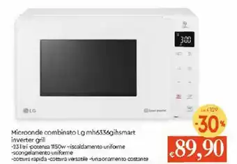 Galassia LG Microonde combinato mh633gihsmart inverter grill offerta