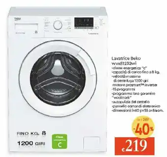 Galassia Beko Lavatrice wux8123wi offerta