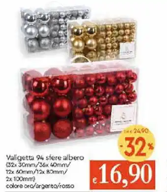 Valigetta 94 sfere albero 132 x 30mm