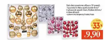 Set decorazione albero 19 pezzi