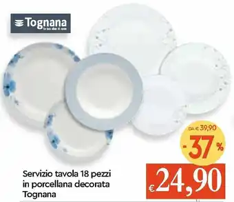 Galassia Tognana Servizio tavola 18 pezzi in porcellana decorata offerta
