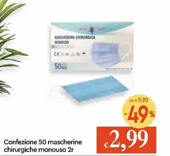 Confezione 50 mascherine chirugiche monouso 2r