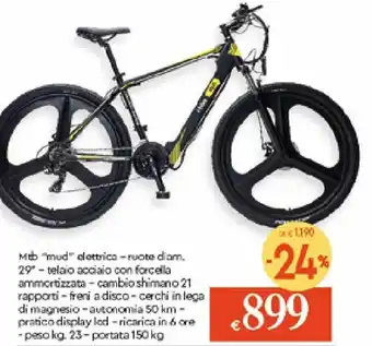 Galassia Mtb "mud" elettrico - route diam. 29 cm offerta