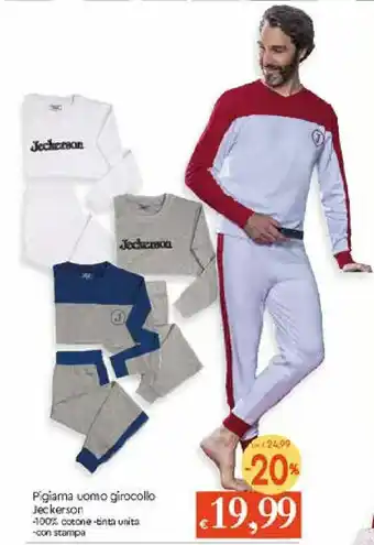 Jeckerson Pigiama uomo girocollo