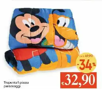 Galassia Trapunta 1 piazza personaggi offerta