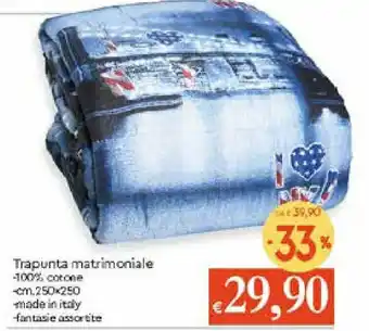 Galassia Trapunta matrimoniale 250x250 cm. offerta