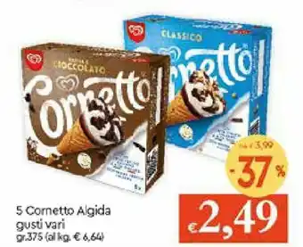 Galassia 5 Cornetto Algida gusti vari 375gr. offerta