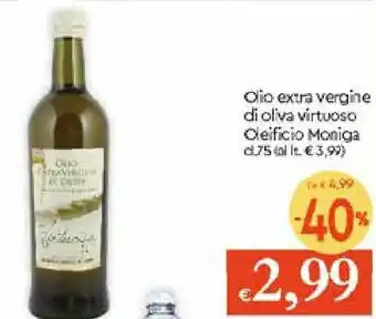 Galassia Olio extra vergine di oliva virtuoso Oleificio Moniga 75 cl. offerta