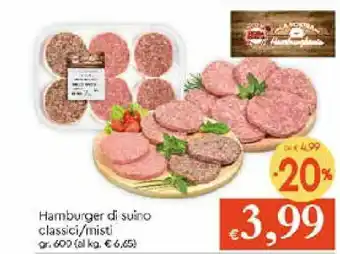 Galassia Hamburger di suino classici/misti 600gr offerta