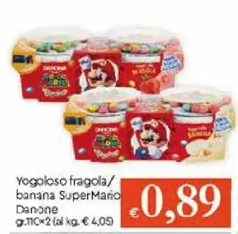 Galassia Danone Super Mario Yogoloso fragola/banana 110gr x 2 offerta