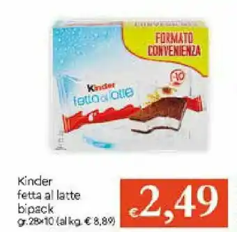 Galassia Kinder fetta al latte bipack 28gr x 10 offerta