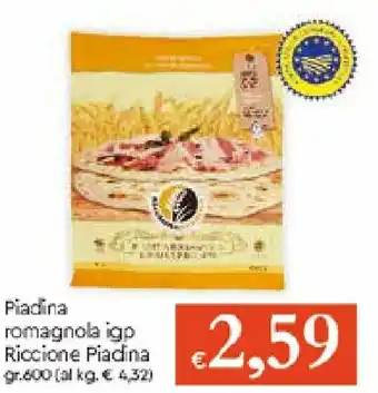Galassia Piadina romagnola igp Riccione Piadina 600gr offerta