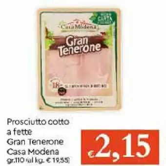 Galassia Casa Modena Gran Tenerone Prosciutto Cotto a fette 110gr offerta