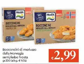 Galassia Frosta Bocconcini di merluzzo dalla Norvegia semi/erbe 320gr offerta