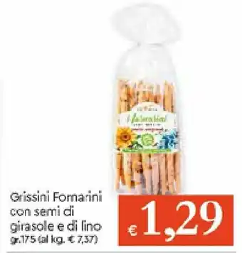 Galassia Grissini Fornarini con semi di girasole e di lino 175gr offerta