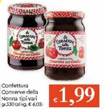 Galassia Nonna Confettura Conserve della tipi vari 330gr offerta