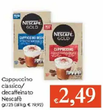 Galassia Nescafè Cappuccino classico/decaffeinato 125gr offerta