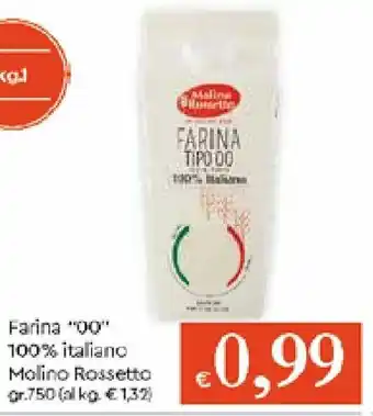 Galassia Molino Rossetto Farina "00" 100% Italiano 750gr offerta