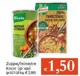 Galassia Knorr Zuppe/Minestre tipi vari 521gr offerta