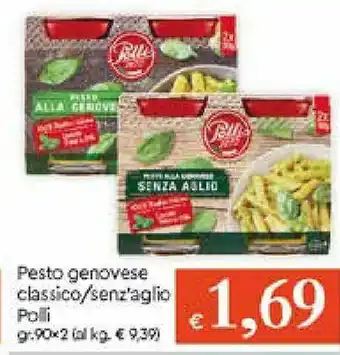 Galassia Polli Pesto Genovese classico/senz'aglio 90x2gr offerta