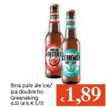 Greeneking Birra Pale Ale Ice/Ipa double ho 33cl
