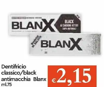 Galassia Blanx Dentifricio classico/black antimacchia 75ml offerta