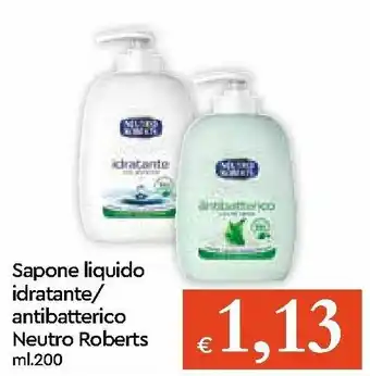 Galassia Neutro Roberts Sapone Liquido Idratante/Antibatterico 200 ml offerta