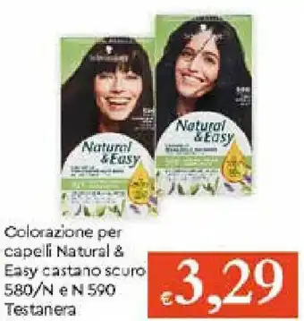 Galassia Testanera Colorazione per Capelli Natural & Easy Castano Scuro 580/N e N 590 offerta