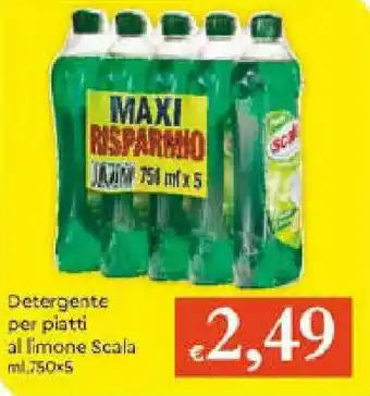 Galassia Scala Detergente per Piatti al Limone 750x5ml offerta