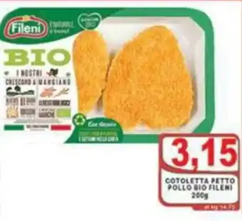 Top Supermercati Cotoletta Petto Pollo Bio Fileni 200g offerta
