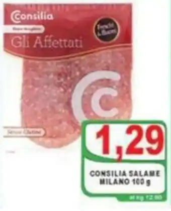 Top Supermercati Consilia Salame Milano 100g offerta