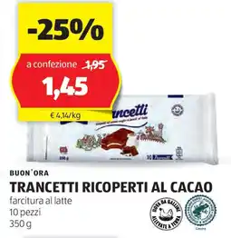 Buon'ora trancetti ricoperti al cacao