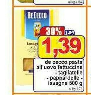Pewex Pasta all'uovo offerta