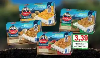 Top Supermercati Findus Filetti Merluzzo Gratinati 380g offerta