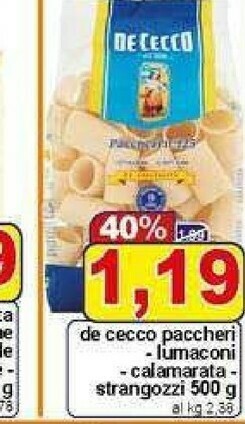 Pewex Pasta di semola offerta