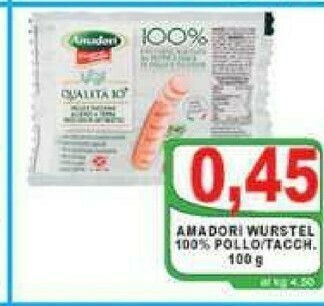 Top Supermercati Wurstel di pollo offerta