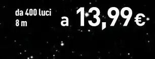 Unieuro Minilucciole led bianca / multicolore da 400 luci offerta