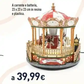 Giostra carosello con musica, luci e movimento