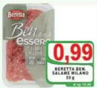 Top Supermercati Beretta Ben. Salame Milano 50g offerta