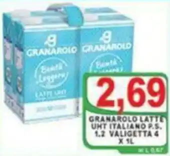 Top Supermercati Granarolo Latte UHT Italiano P.S. 1.2 Valigetta 4 x 1L offerta