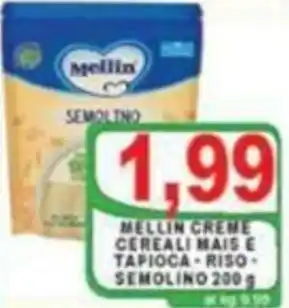 Mellin Creme Cereali Mais e Tapioca - Riso - Semolino 200g
