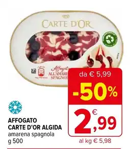 Iperal Affogato carte d'or algida offerta