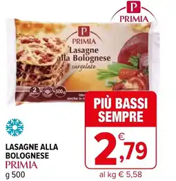 Iperal Lasagne alla bolognese PRIMIA offerta