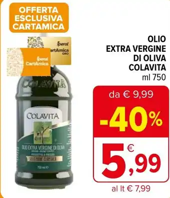 Iperal Olio extra vergine di oliva colavita offerta