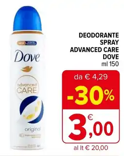 Deodorante spray advanced care DOVE