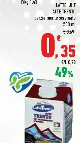 Conad City Latte trento latte uht parzialmente scremato offerta