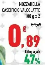 Conad City Caseificio valcolatte mozzarella offerta