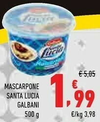 Conad City Mascarpone santa lucia 500 g(ml) offerta